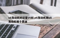 v8发动机好还是v6好,v6发动机跟v8发动机哪个费油