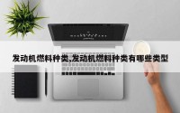 发动机燃料种类,发动机燃料种类有哪些类型