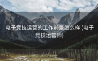 电子竞技运营的工作前景怎么样 (电子竞技运营师)