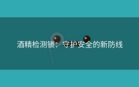 酒精检测锁：守护安全的新防线