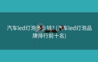 汽车led灯泡多少钱? (汽车led灯泡品牌排行前十名)