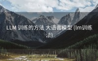 LLM 训练的方法 大语言模型 (lm训练法)