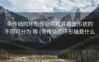带传动的环形传动带按其截面形状的不同可分为 等 (带传动的环形轴是什么)