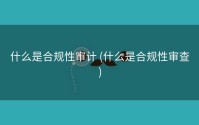 什么是合规性审计 (什么是合规性审查)