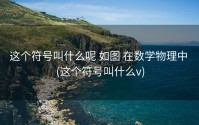 这个符号叫什么呢 如图 在数学物理中 (这个符号叫什么v)