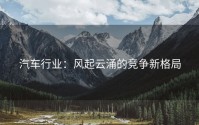 汽车行业：风起云涌的竞争新格局