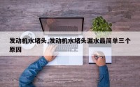发动机水堵头,发动机水堵头漏水最简单三个原因