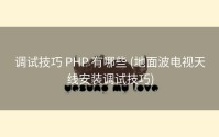 调试技巧 PHP 有哪些 (地面波电视天线安装调试技巧)