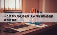大众汽车发动机烧机油,大众汽车发动机烧机油怎么解决