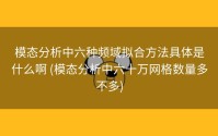 模态分析中六种频域拟合方法具体是什么啊 (模态分析中六十万网格数量多不多)