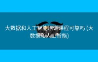 大数据和人工智能培训课程可靠吗 (大数据和人工智能)