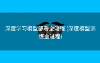 深度学习模型部署全流程 (深度模型训练全过程)