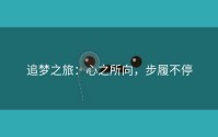 追梦之旅：心之所向，步履不停