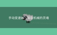 手动变速箱：驾驭机械的灵魂