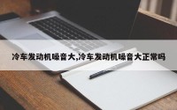 冷车发动机噪音大,冷车发动机噪音大正常吗