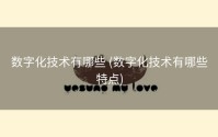 数字化技术有哪些 (数字化技术有哪些特点)