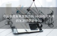 中国电竞未来发展方向 (中国电竞未来的发展趋势是什么)