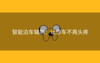 智能泊车辅助：让停车不再头疼