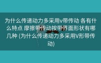 为什么传递动力多采用v带传动 各有什么特点 摩擦带传动按带界面形状有哪几种 (为什么传递动力多采用V形带传动)