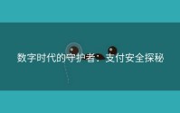 数字时代的守护者：支付安全探秘