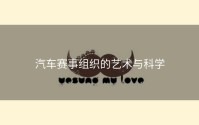 汽车赛事组织的艺术与科学