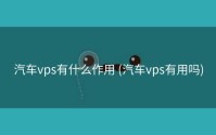 汽车vps有什么作用 (汽车vps有用吗)