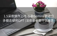1.5深夜爆炸上线 谷歌Gemini 史诗级多模态硬刚GPT (深夜暴言是什么意思)