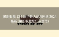 果断收藏 12个国内最火的AI网站 2024最新 (果断收藏是什么意思)