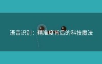 语音识别：精准度背后的科技魔法