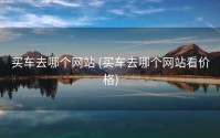 买车去哪个网站 (买车去哪个网站看价格)