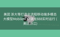美团 浙大等打造全流程移动端多模态大模型MobileVLM 骁龙888实时运行 (美团浙江)