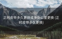 正时皮带多久更换或多少公里更换 (正时皮带多久更换)