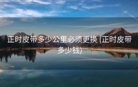 正时皮带多少公里必须更换 (正时皮带多少钱)