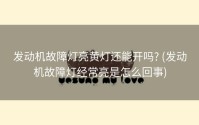 发动机故障灯亮黄灯还能开吗? (发动机故障灯经常亮是怎么回事)