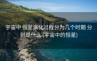 宇宙中 恒星演化过程分为几个时期 分别是什么 (宇宙中的恒星)