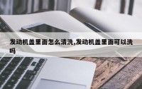 发动机盖里面怎么清洗,发动机盖里面可以洗吗