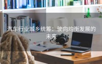 汽车行业城乡统筹：驶向均衡发展的未来