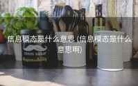 信息模态是什么意思 (信息模态是什么意思啊)
