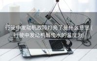行驶中发动机故障灯亮了是什么意思 (行驶中发动机最佳水的温度为)