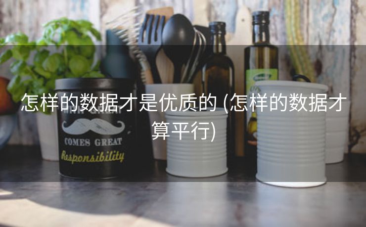 怎样的数据才是优质的 (怎样的数据才算平行)