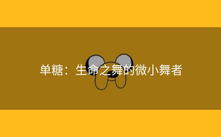 单糖：生命之舞的微小舞者