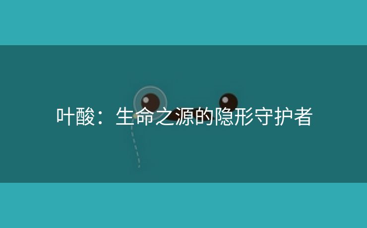 叶酸：生命之源的隐形守护者