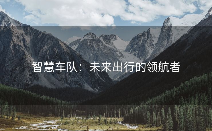 智慧车队：未来出行的领航者