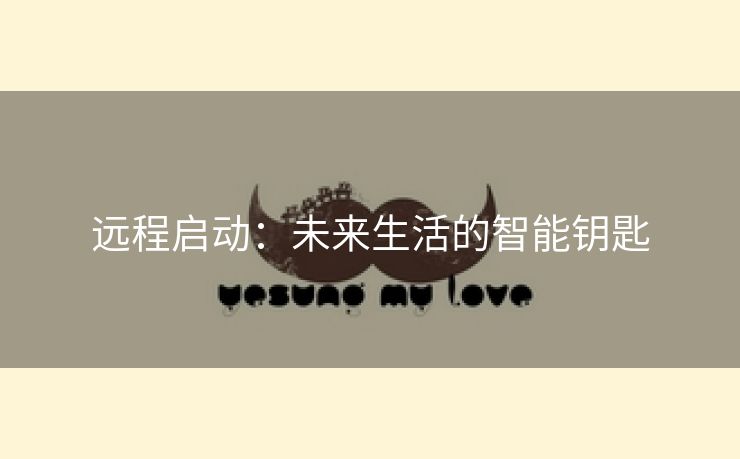 远程启动：未来生活的智能钥匙