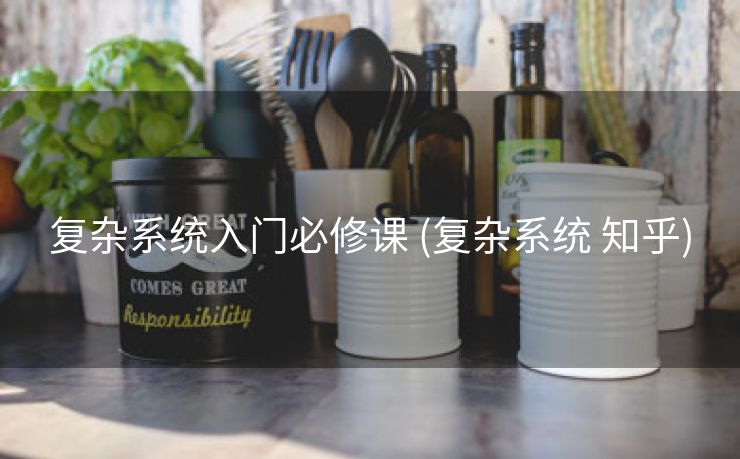 复杂系统入门必修课 (复杂系统 知乎)