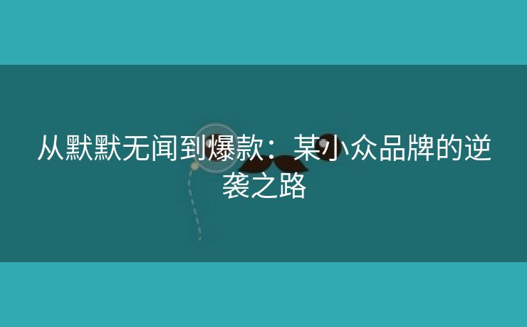 从默默无闻到爆款：某小众品牌的逆袭之路