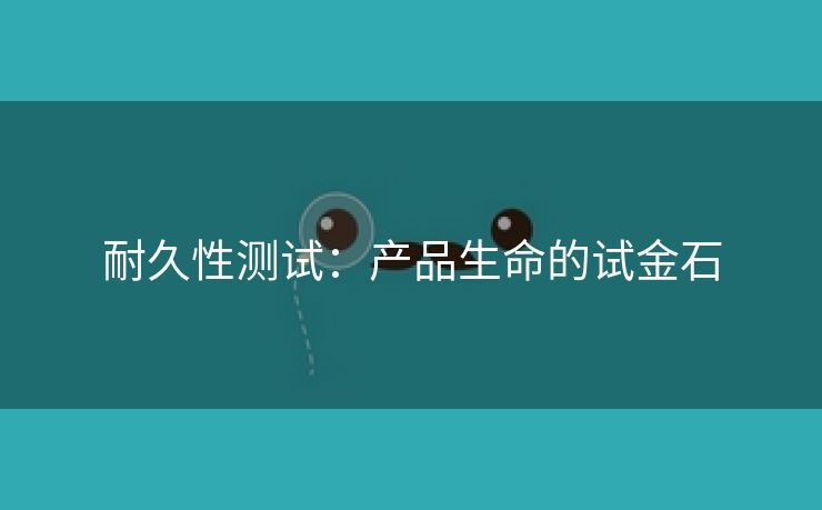 耐久性测试：产品生命的试金石