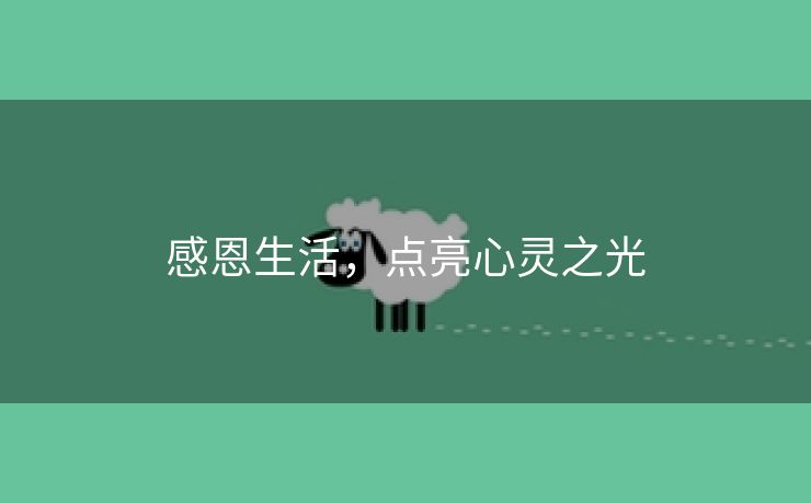感恩生活，点亮心灵之光