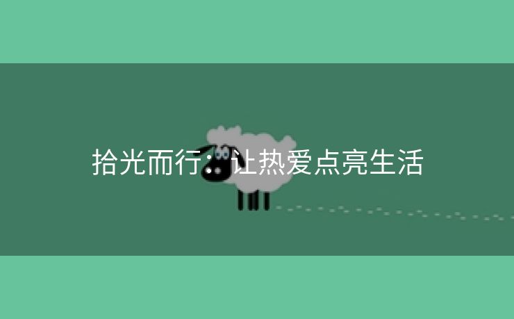 拾光而行：让热爱点亮生活