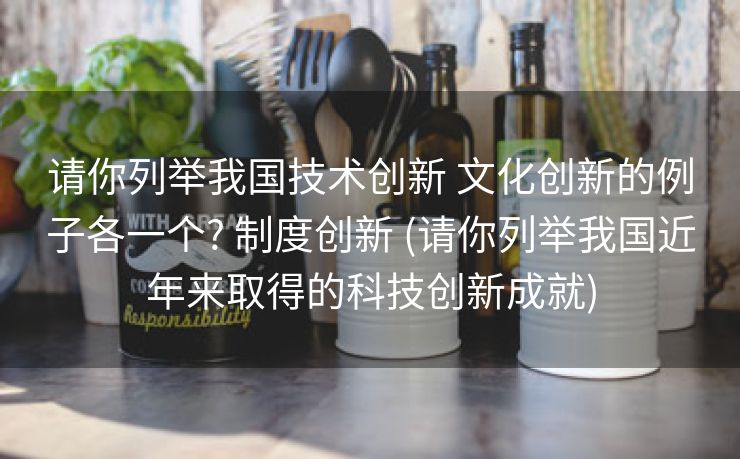 请你列举我国技术创新 文化创新的例子各一个? 制度创新 (请你列举我国近年来取得的科技创新成就)